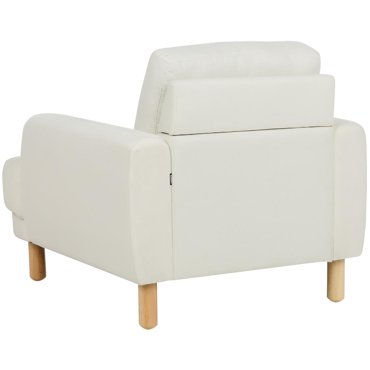 4-SITZER-SOFA Set Stoff cremeweiß Tuve - Hellbraun/Weiß, Textil (90/90/288cm) - Beliani