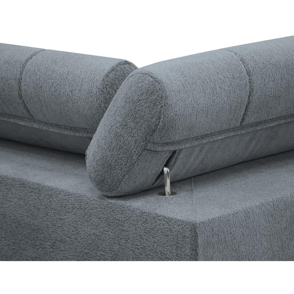 ECKSCHLAFSOFA Vinni Grau, Chenille-Stoff, links - Grau, Textil (265/205cm) - Beautysofa