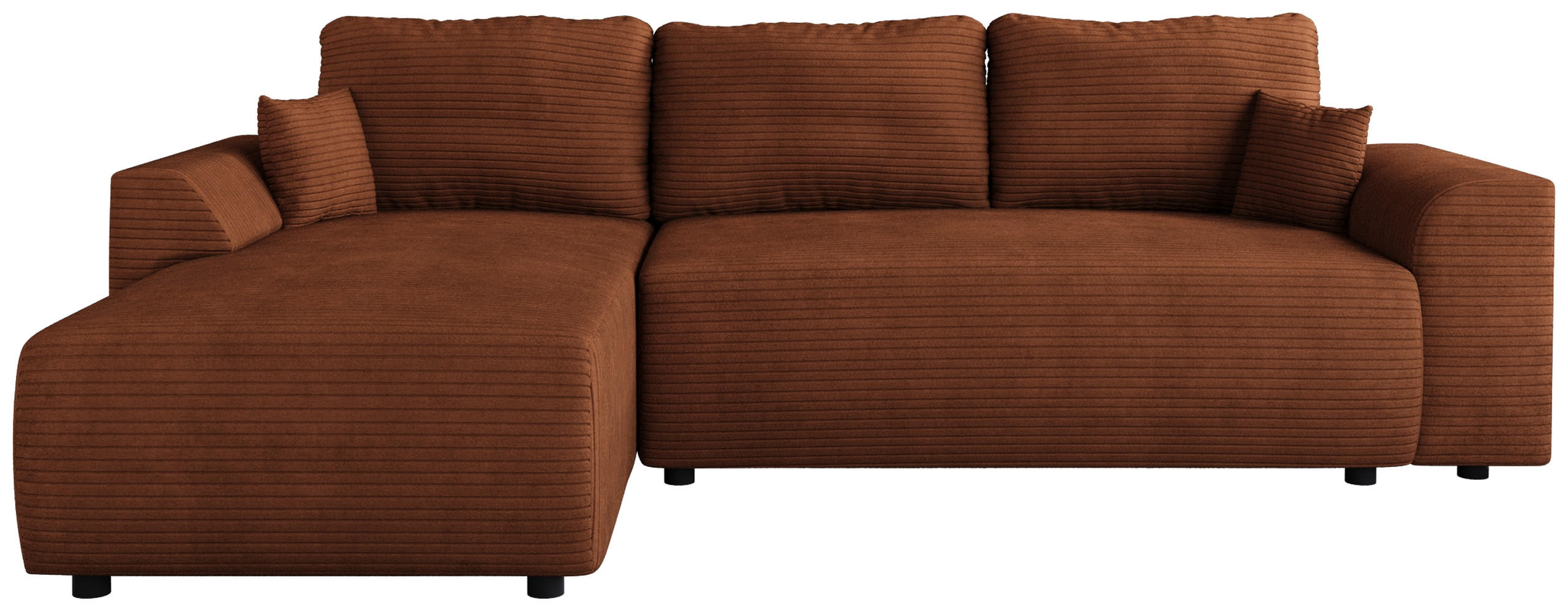ECKSOFA Romeo mit Schlaffunktion Orange - Orange, Textil (285/185cm) - Bromarkt