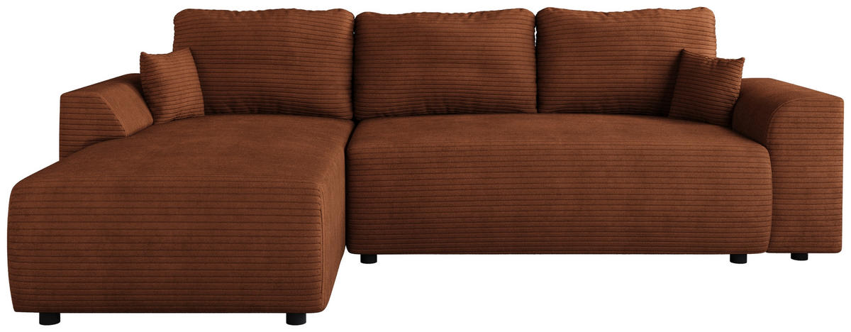 ECKSOFA Romeo mit Schlaffunktion Orange - Orange, Textil (285/185cm) - Bromarkt