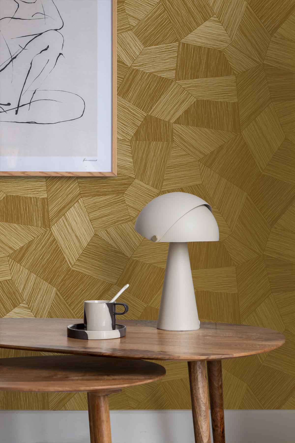 TAPETE 3D-Muster 53 cm x 10.05 m - Goldfarben, Papier (53/1000cm) - Origin Wallcoverings