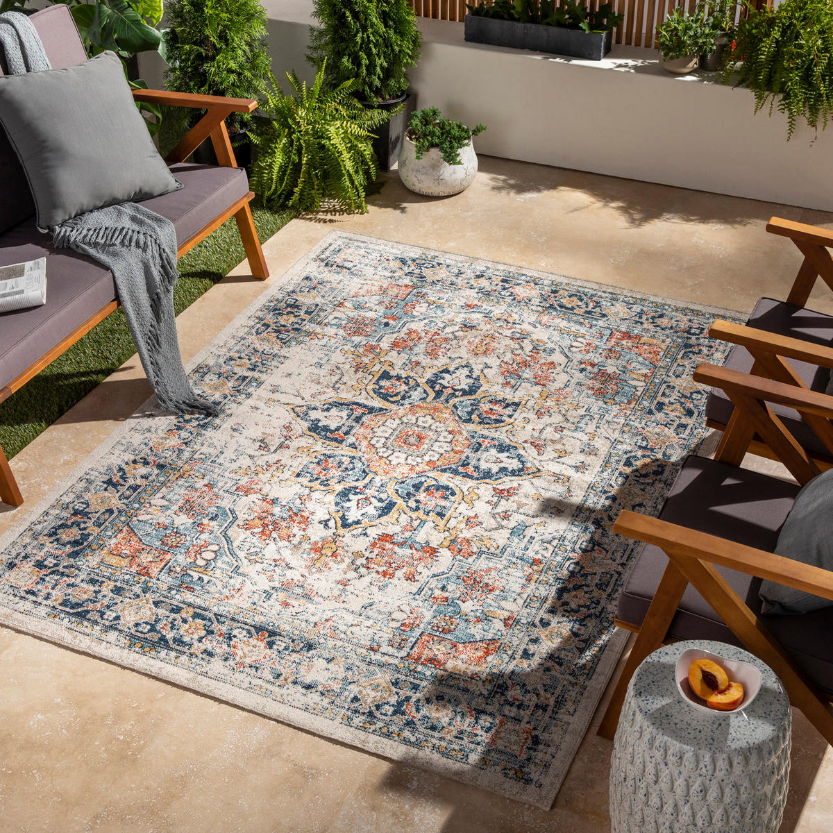 VINTAGE-TEPPICH 200/275 cm Dunkelblau - Dunkelblau, Kunststoff/Textil (200/275cm) - LIVABLISS