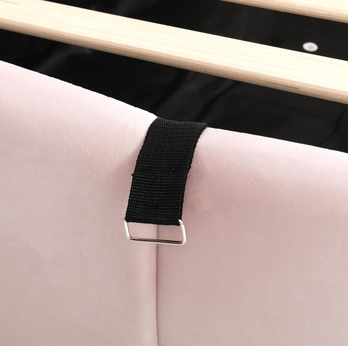 POLSTERBETT 90/200 cm aus Samt mit hydraulischem Stauraum und USB-Anschlüssen Rosa - Rosa, Textil (90/200cm) - Modenvie