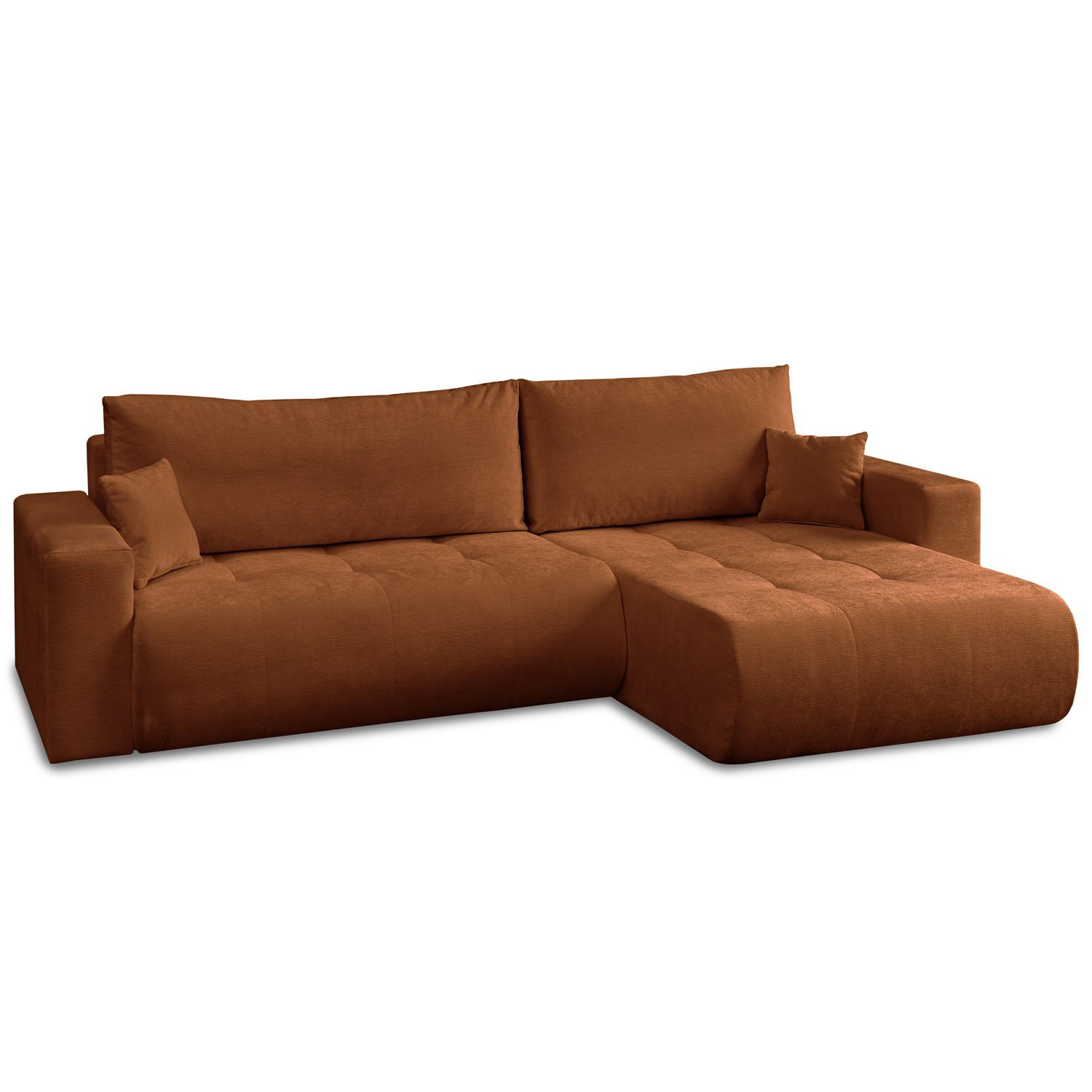 ECKSOFA CLOUD II XL mit Schlaffunktion Vibe 56 - Orange, Textil (280/152cm) - Lookway