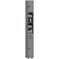HOCHSCHRANK DE-08527 mit 4 Regalen Grau - Grau, Holzwerkstoff (20/180/20cm) - ComfortXL