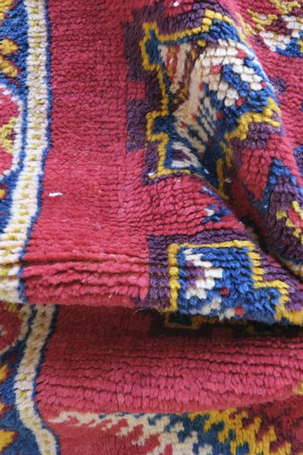 BERBERTEPPICH aus reiner Wolle 81x 153 cm - Rot, Naturmaterialien (81/153cm) - AFK Living