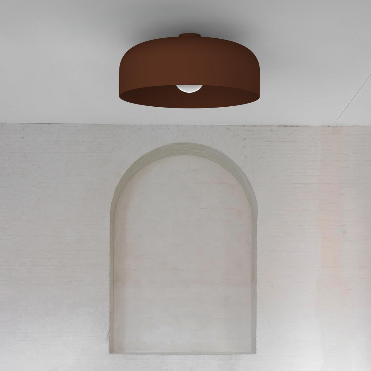 DECKENLEUCHTE Tuzzi - Dunkelbraun, Metall (50/50/14cm) - Lumicom