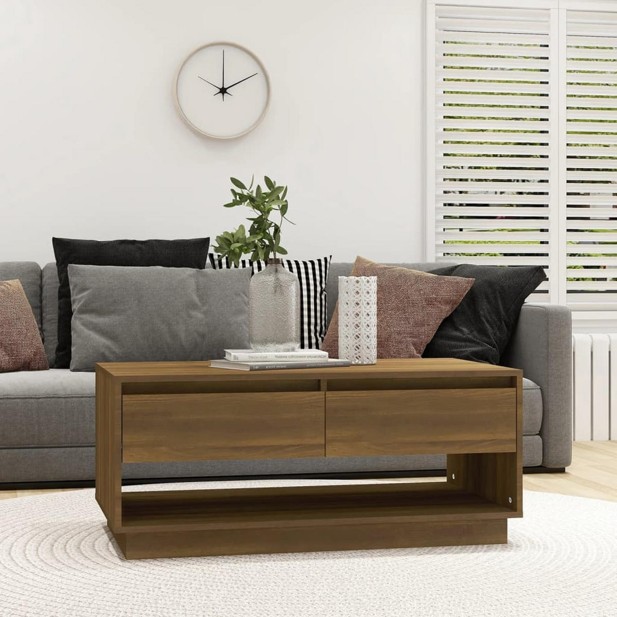COUCHTISCH Braun Eichen-Optik 102,5x55x44 cm Holzwerkstoff - Braun, Holzwerkstoff (102.5/55/44cm) - furnicato