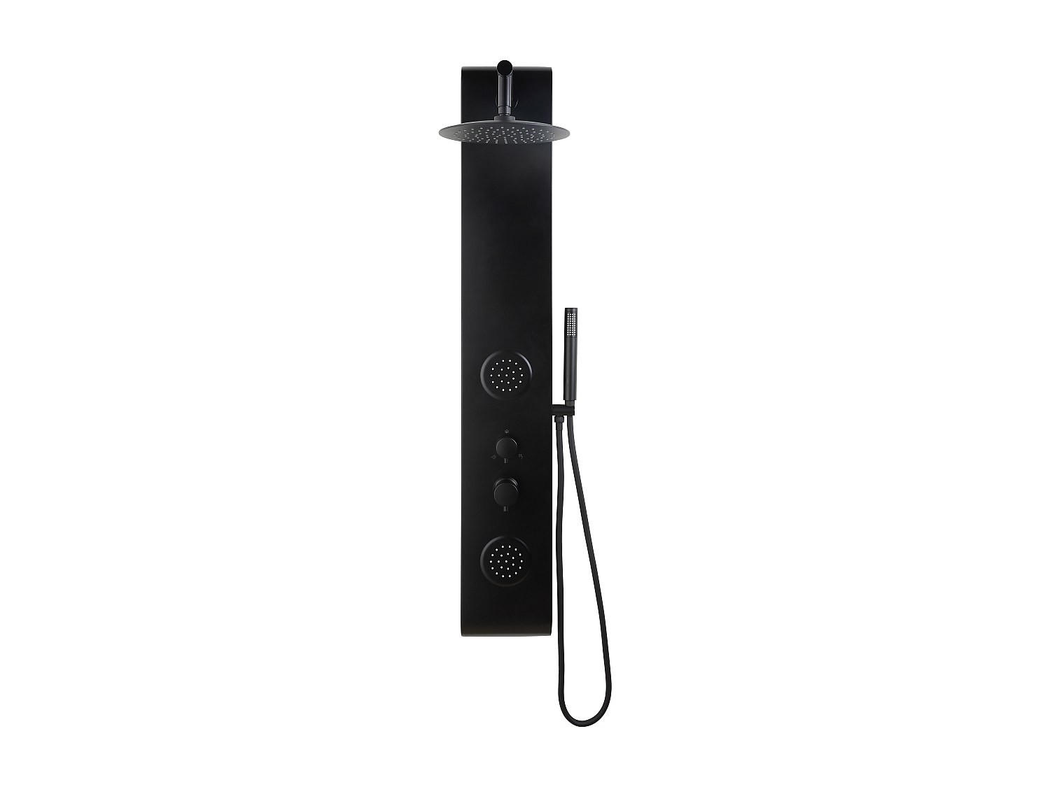 DUSCHSÄULE - 20 cm x 39 cm - metall - schwarz Jubida - Schwarz, Metall (20/130/39cm) - Vente-Unique