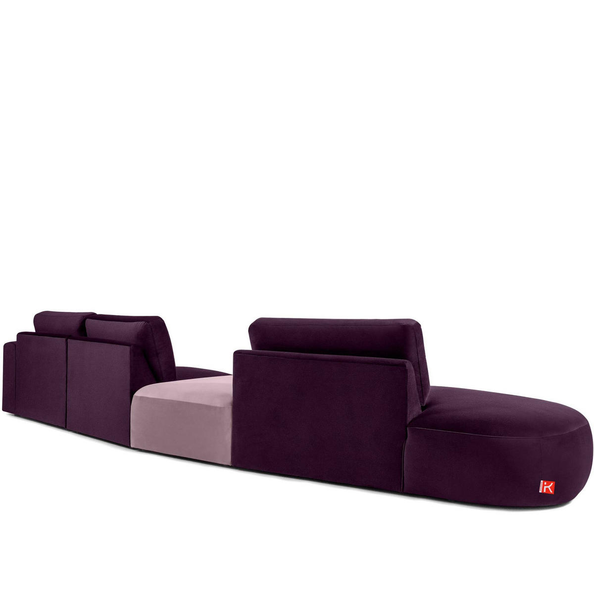 5-SITZER ECKSOFA ZUCCO Velour links, Purpur - Violett, Textil (430/84/105cm) - KONSIMO®