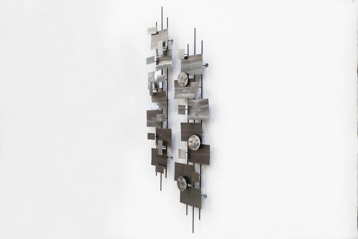 WANDDEKO Silber 26/107 cm - Silberfarben, Metall (2.6/107/5cm) - KUNSTLOFT