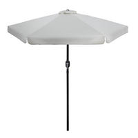 GARTENSCHIRM ⌀ 300cm Aluminium mit Kurbel - Creme, Metall (300/300cm) - Bestlivings