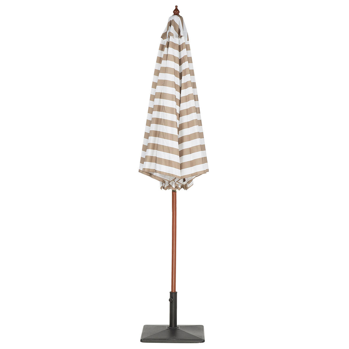 SONNENSCHIRM beige/weiß 260 cm Ferentillo - Beige/Weiß, Textil (260/260cm) - Beliani
