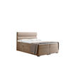 BOXBETT Mit Bettkasten, Matratze Und Topper VERA Stoff Riviera 180x200 cm Biscut H3-Bonell - Champagner, Holz/Textil (180/200cm) - Kaiser Möbel