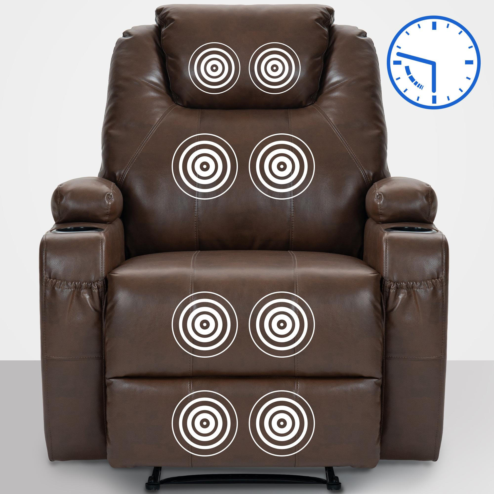 SESSEL Lederlook hellbraun - Hellbraun/Schwarz, Leder/Textil (83/105/94cm) - CLP