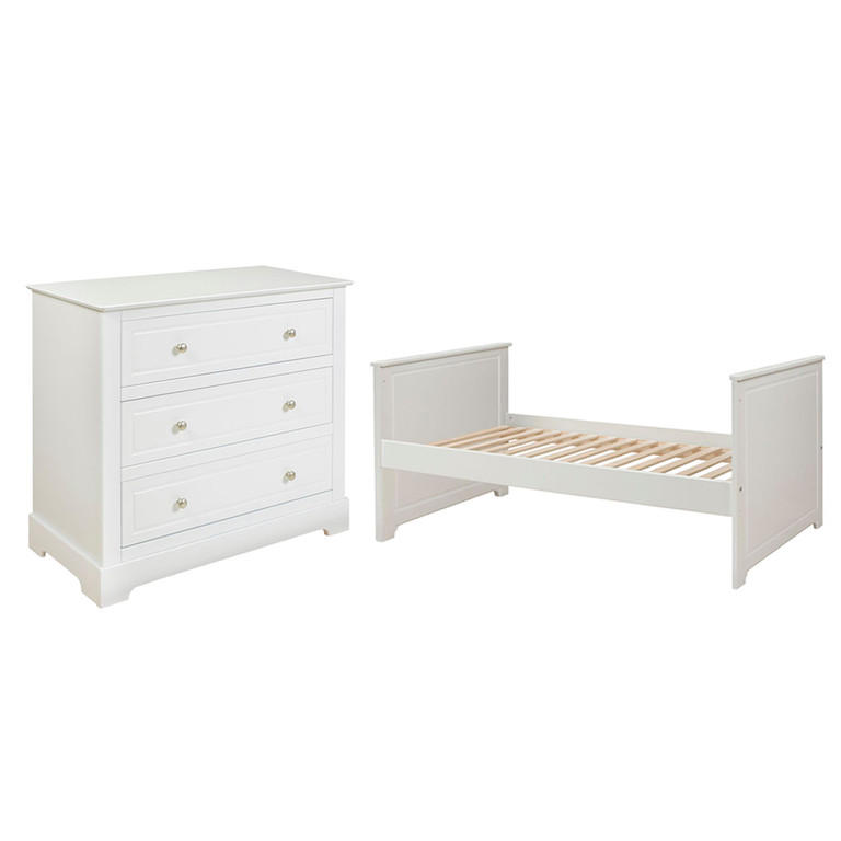 POKOJ PRO MIMINKO 2DÍLNÝ Bílá - bílá, kompozitní dřevo (146/90/78cm) - Petits-meubles