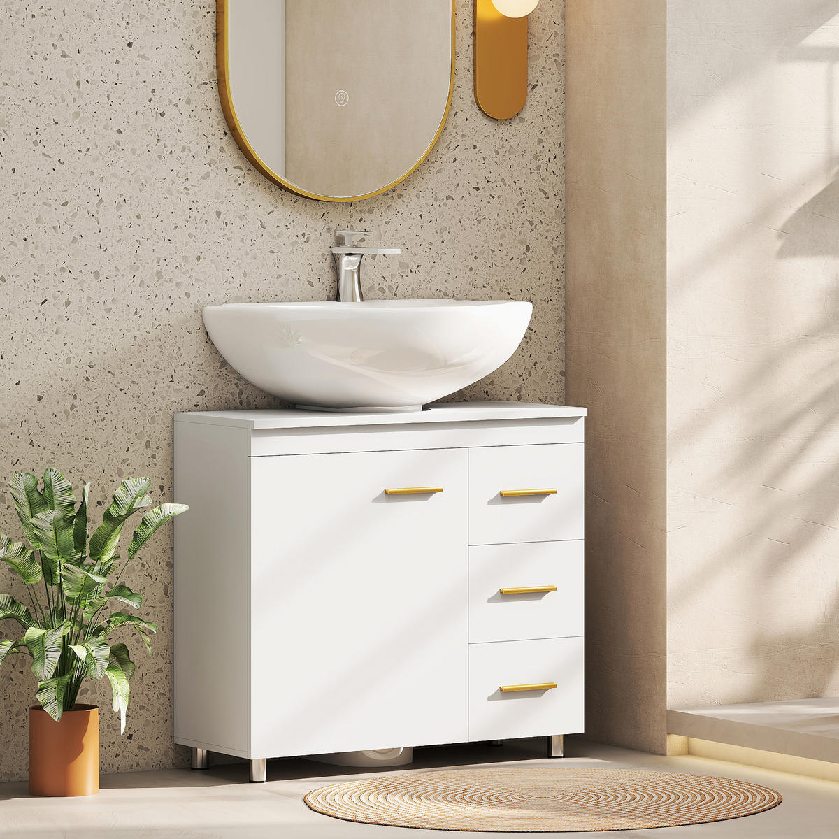 HÄNGESCHRANK Weiß 1 Stück - Weiß, Kunststoff (70/65/30cm) - GiPP