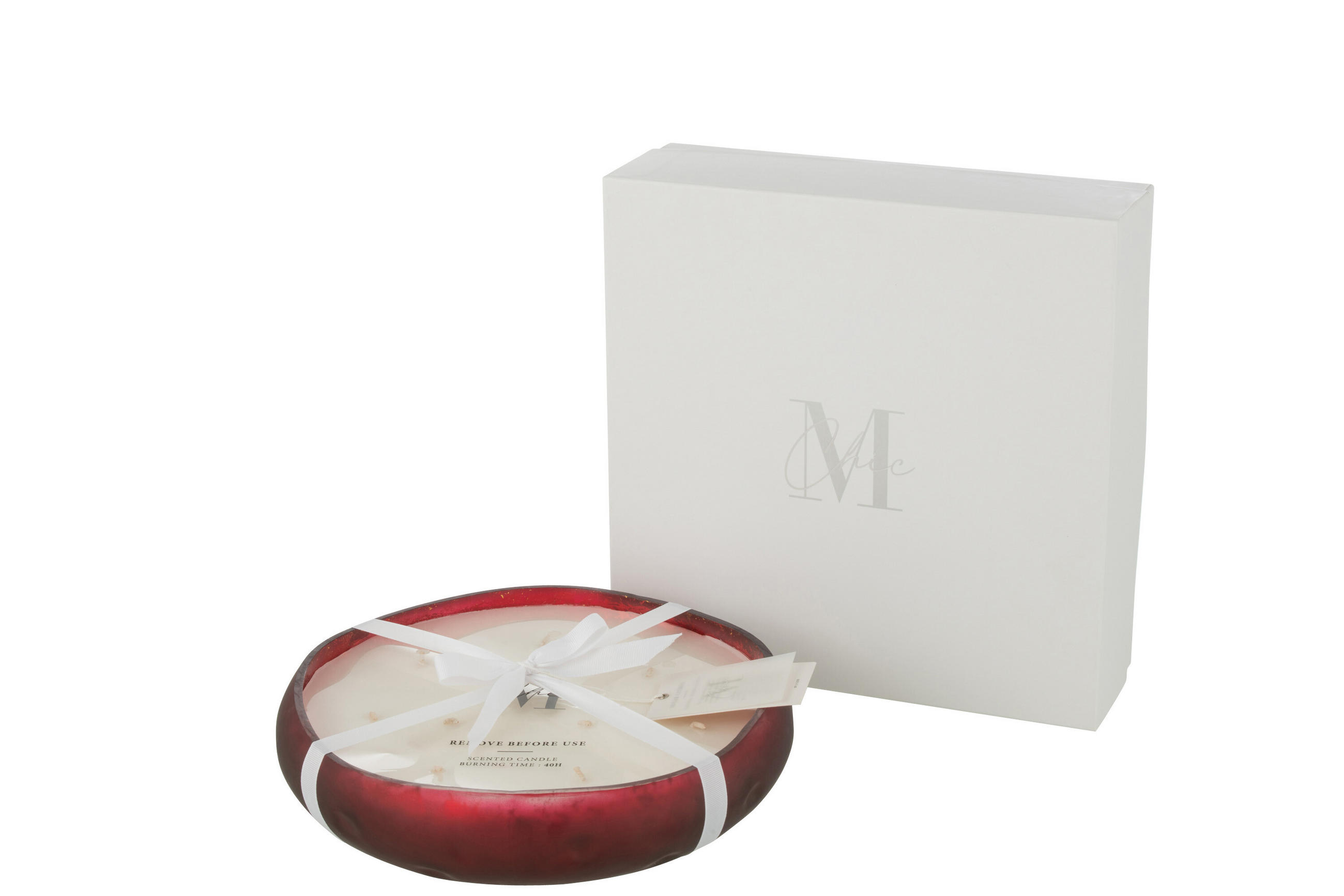 DUFTKERZE M-CHIC - Glas - Rot - L - 40 Std. - Rot, Glas (29/6cm) - J-Line