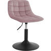 BARHOCKER Mehrzweck 360° Schwenken Samt, Rosa - Schwarz/Rosa, Textil/Metall (42.5/72/45cm) - Woltu