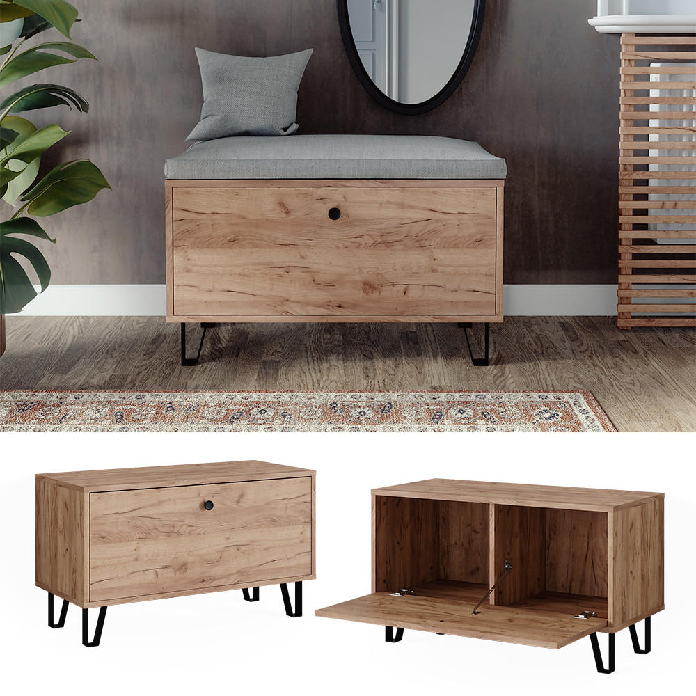 SITZBANK Siri Goldkraft Eiche 80 x 46 cm - Honigeiche, Holzwerkstoff (80/46/35.1cm) - Vicco