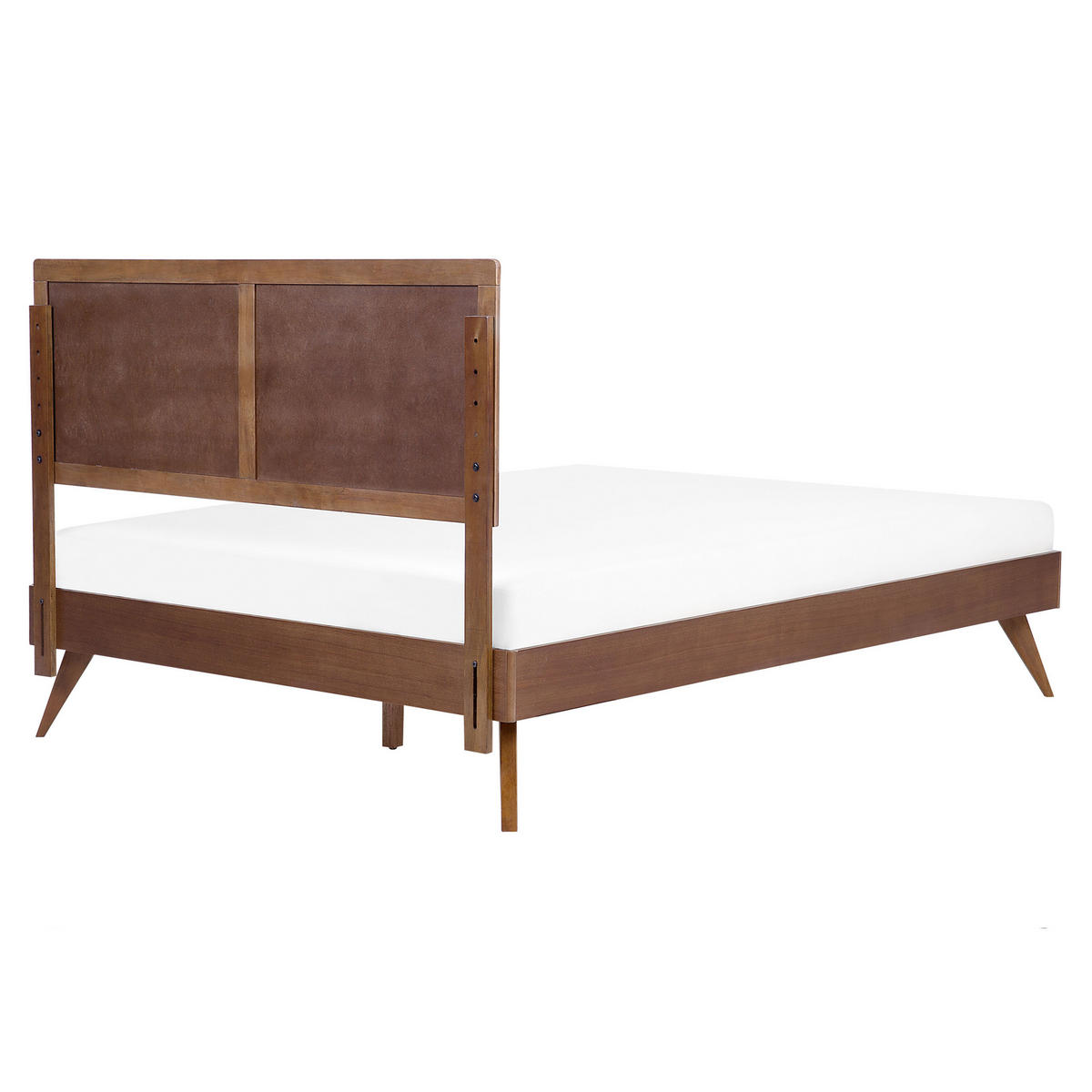 HOLZBETT 160/200cm Dunkler Holzfarbton Istres - Dunkelbraun, Holzwerkstoff (160/200cm) - Beliani