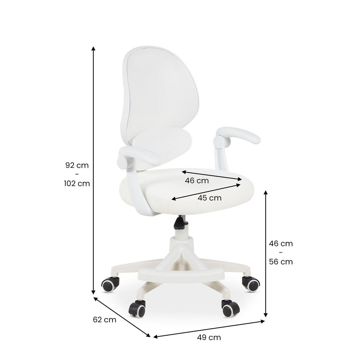 KINDERDREHSTUHL ISLA WEISS - Weiß, Textil (49/102/62cm) - IDIMEX