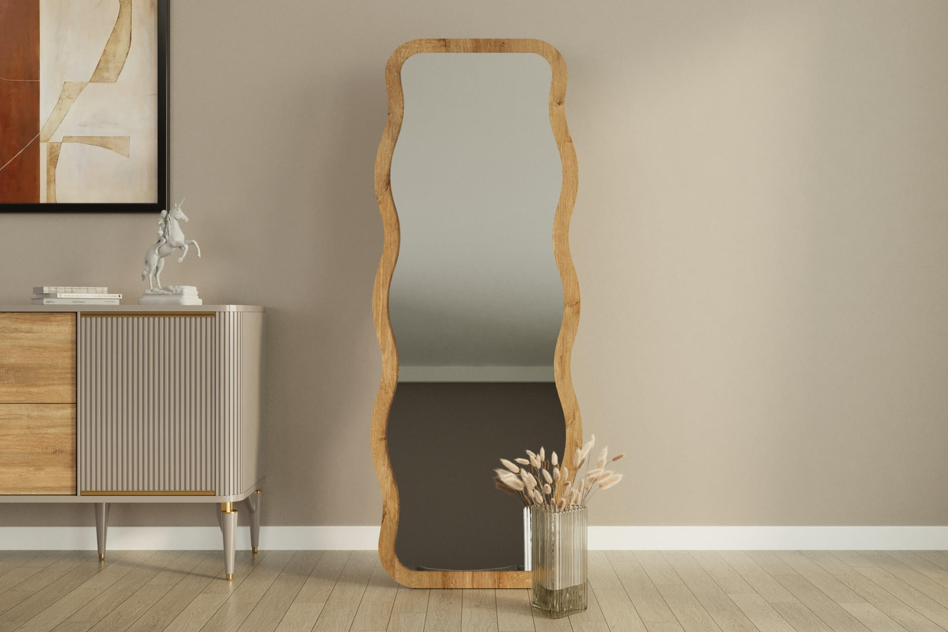STANDSPIEGEL AROL BEIGE OS 91232 - Beige, Holzwerkstoff (50/160/2cm) - moebel17