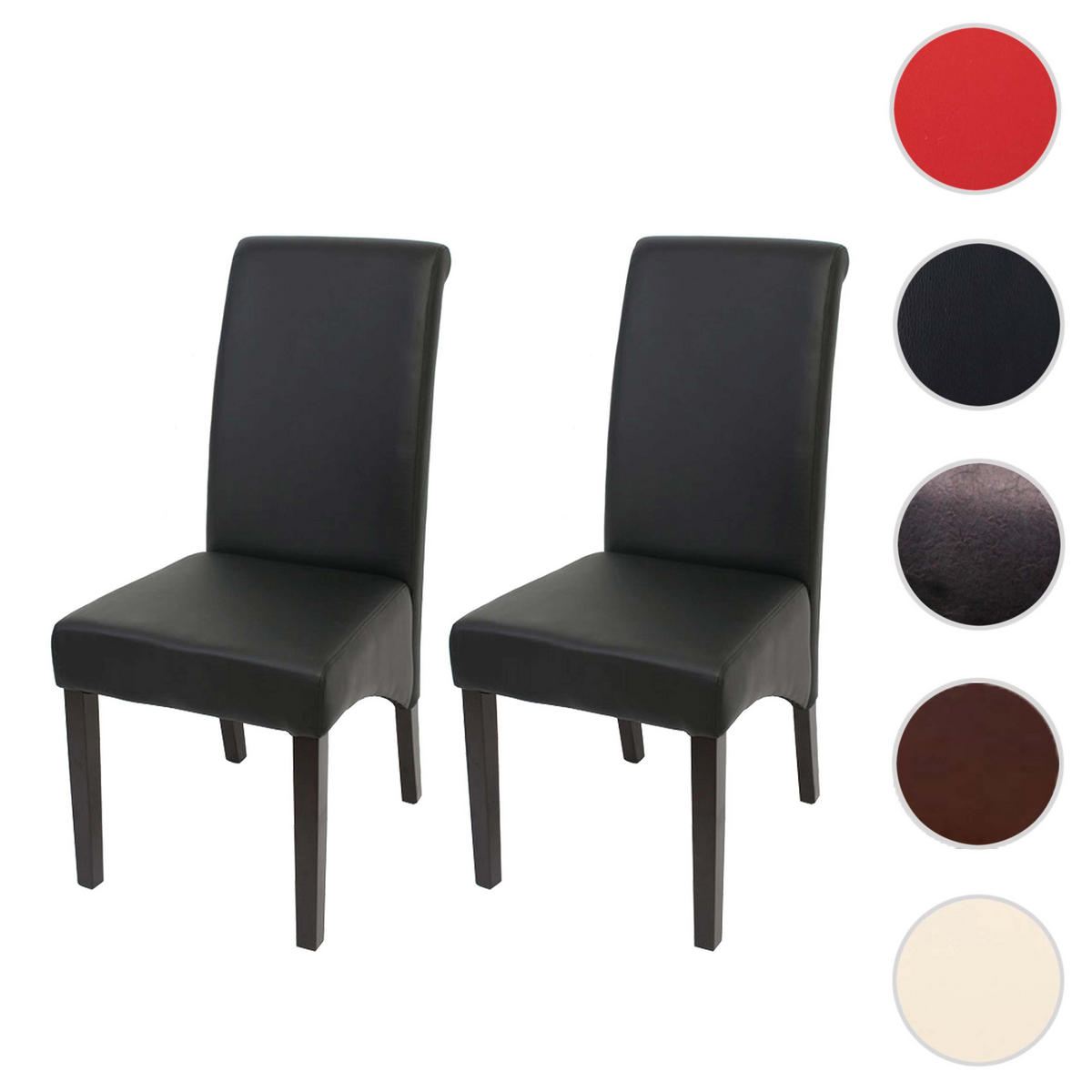 ESSZIMMERSTUHL Schwarz 2er-Set - Schwarz, Textil (46/99/50cm) - MCW
