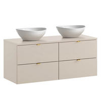 DOPPELWASCHTISCH 120.6cm Azel Kaschmir - Beige, Holzwerkstoff (120.6/52/46cm) - Petits-meubles