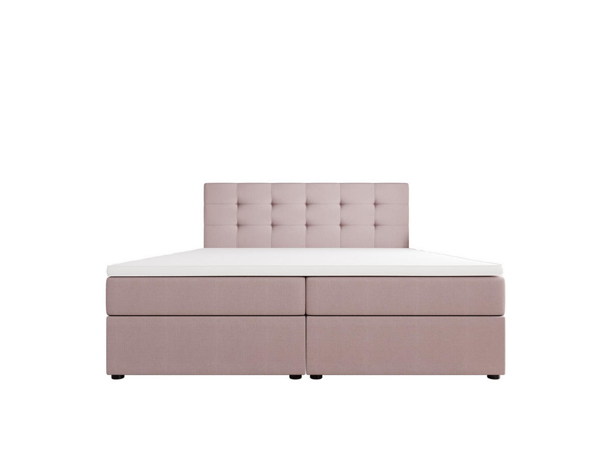 BOXBETT FADO 2 180x200, mit Matratze H3 und Topper, Cosmic 14 - Rosa, Holz/Kunststoff (180/200cm) - Bedante