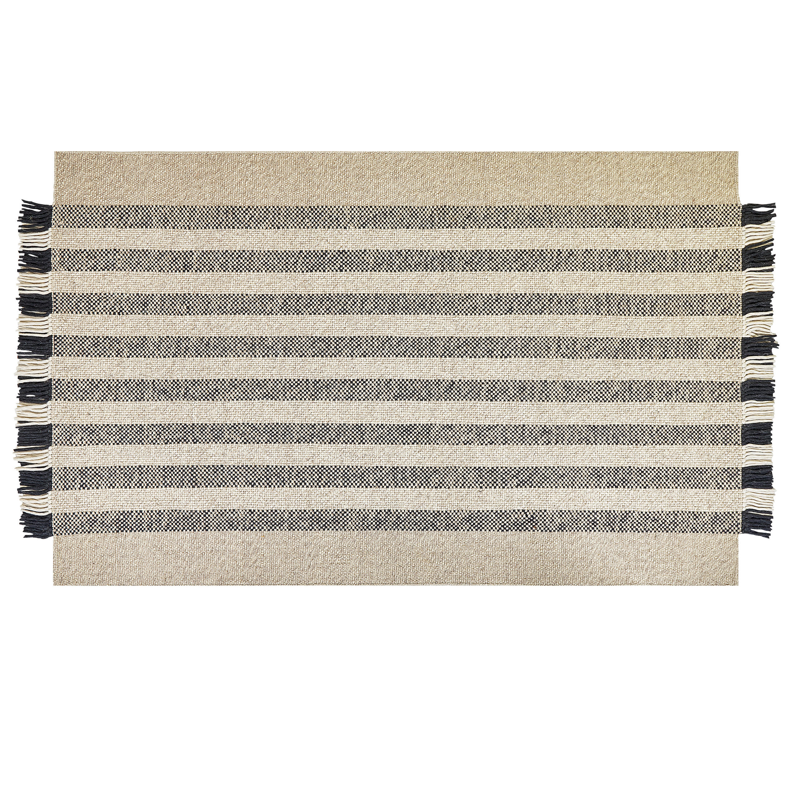 KURZFLOR-TEPPICH Tacettin 200/140 cm - Weiß, Textil (140/200cm) - Beliani