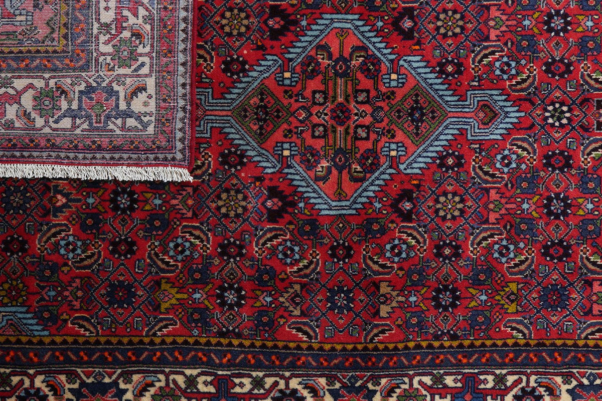 ORIENTTEPPICH handgeknüpft Assadabad Rot 207/133 cm Schurwolle - Rot, Textil (133/207cm) - Looma