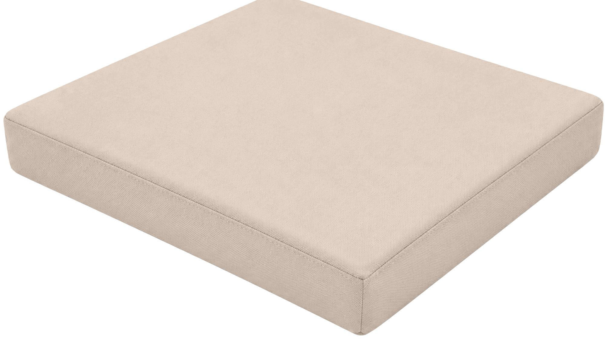GARTENSTUHL eckig 51/43/5 cm Stoff Creme - Creme, Textil (51/5/43cm) - CLP