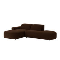 ECKSOFA Cursal Atelier, Stoff Poso, Braun, Links - Braun, Holz (284/166cm) - Kaiser Möbel