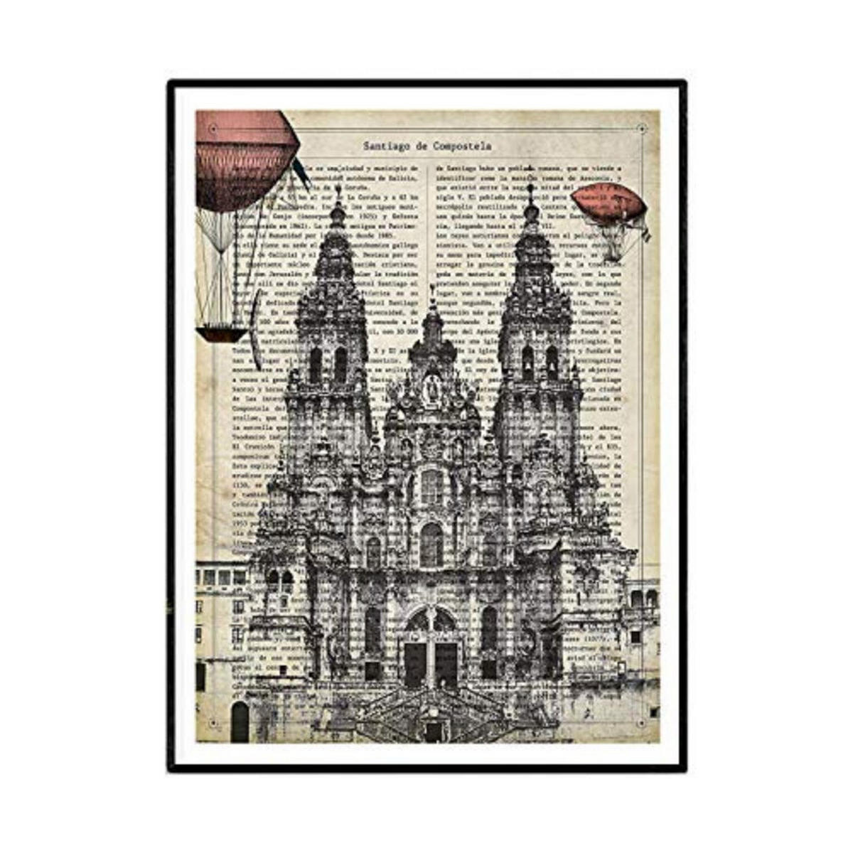 POSTER Vintage Von Santiago. A4 Rahmenlos - Klar, Papier (29.7/5/21cm) - Nacnic