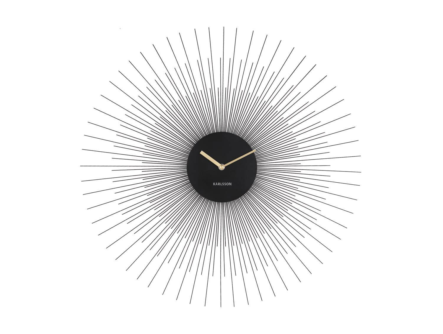 WANDUHR Peony Ø60 cm - Schwarz, Metall (60/60/3.5cm) - Karlsson