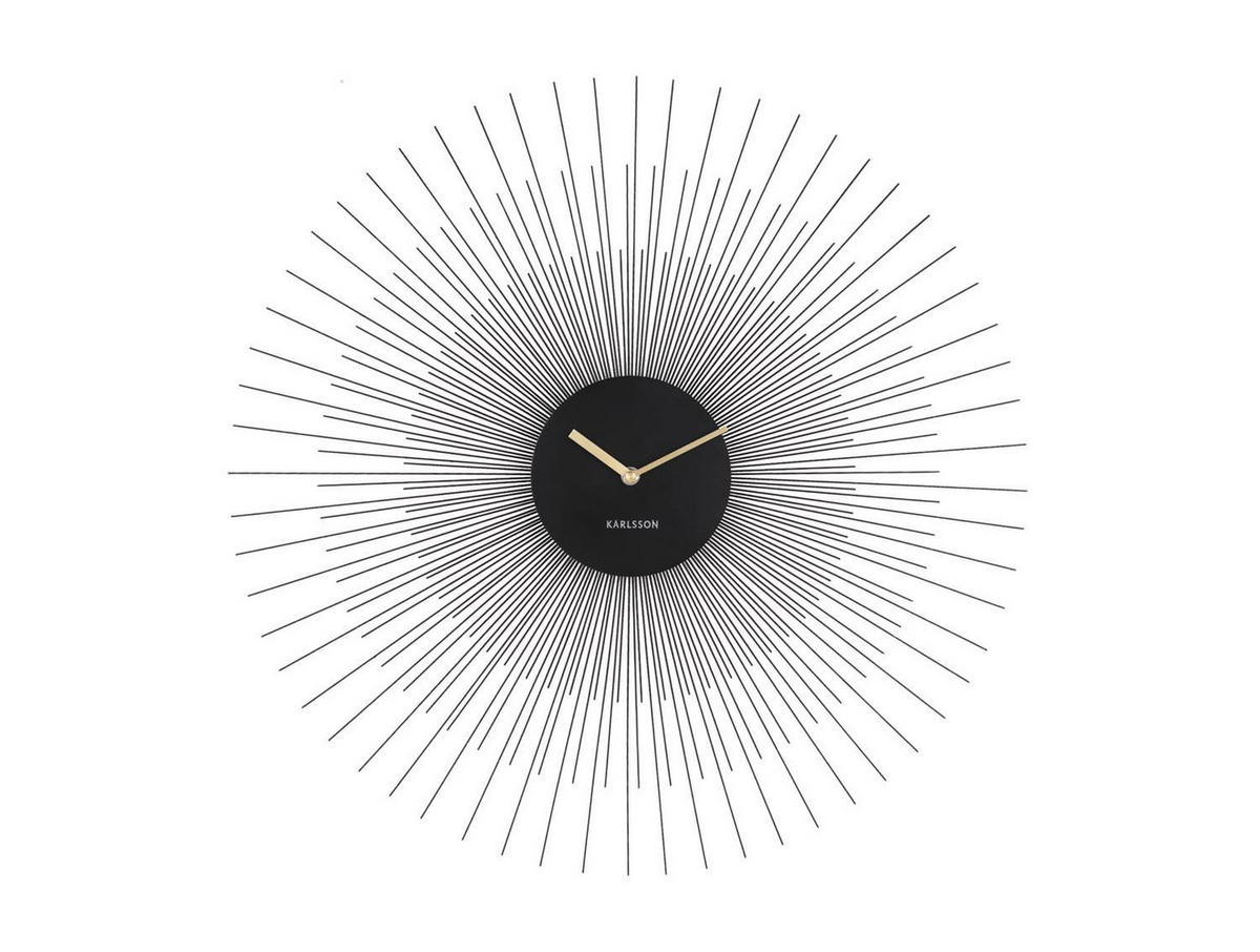 WANDUHR Peony Ø60 cm - Schwarz, Metall (60/60/3.5cm) - Karlsson