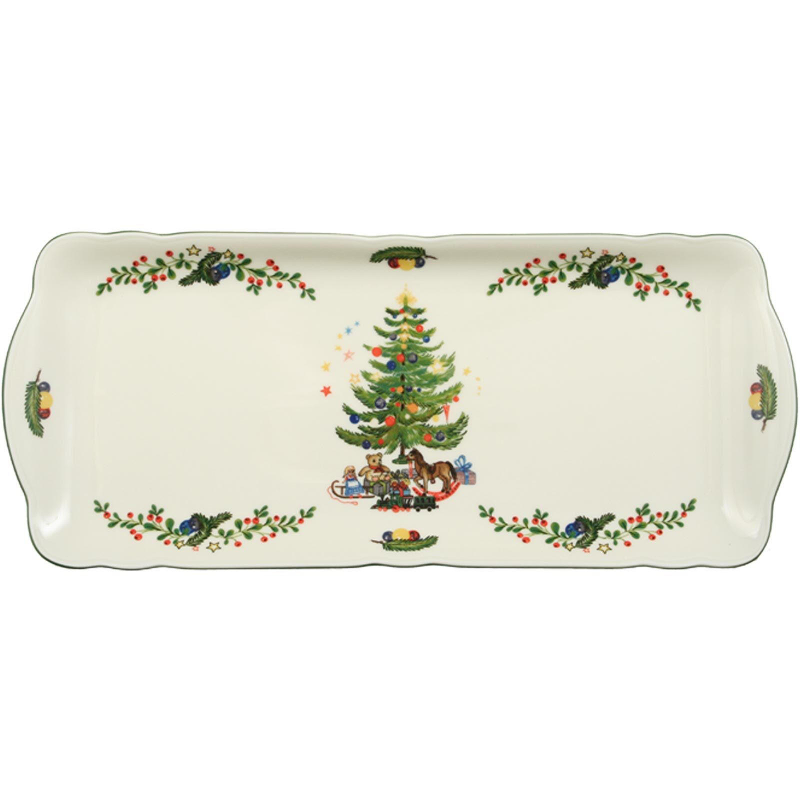 Seltmann Weiden Kuchenplatte Weiß, Grün 14.9x2.8x34.6 cm