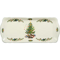 KUCHENPLATTE Marieluise Weihnachten weiß-grün 34,6 x 14,9 cm - Weiß/Grün, Keramik (14.9/2.8/34.6cm) - Seltmann Weiden