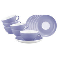 TEETASSEN MIT UNTERTASSEN Liberty Pure Colors Grape Purple 140 ml 6er Set - Lila, Keramik (13/6.3/13cm) - Seltmann Weiden