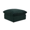 POUF Samt Stoff Grün - Schwarz/Olivgrün, Holzwerkstoff/Kunststoff (75/45/75cm) - Makamii