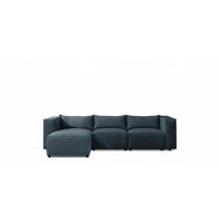 ECKSOFA Nevio - Blau, Holzwerkstoff/Textil (185/290cm) - Fun Möbel
