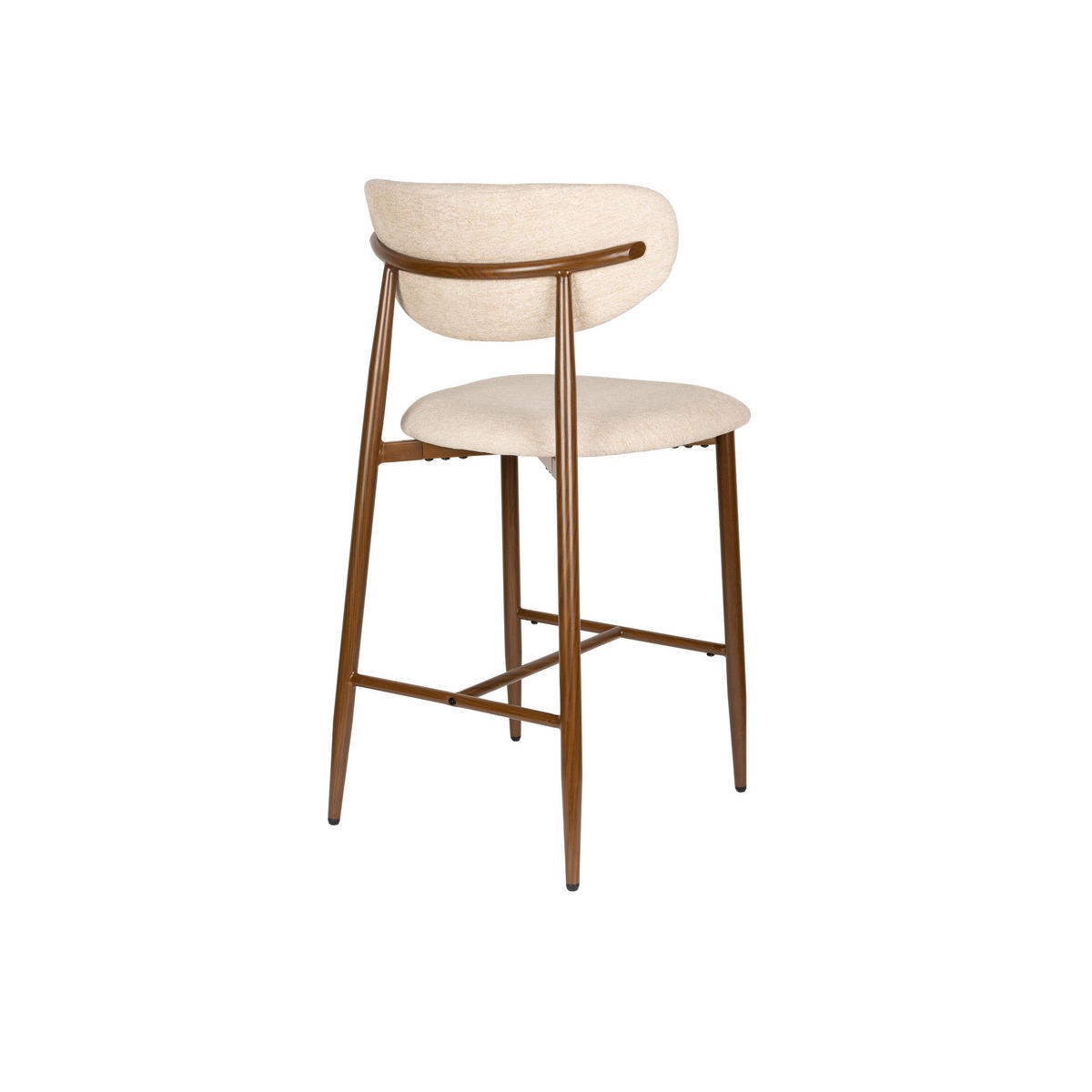 BARHOCKER Noor Rückenlehne 66 cm Beige - 2 er Set - Beige/Grau, Kunststoff (52/98/55cm) - Housecraft Living