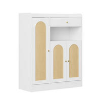 SCHUHSCHRANK DE-37947 mit 3 Türen und 1 Schublade Weiß - Weiß, Holzwerkstoff (90/110/35cm) - ComfortXL