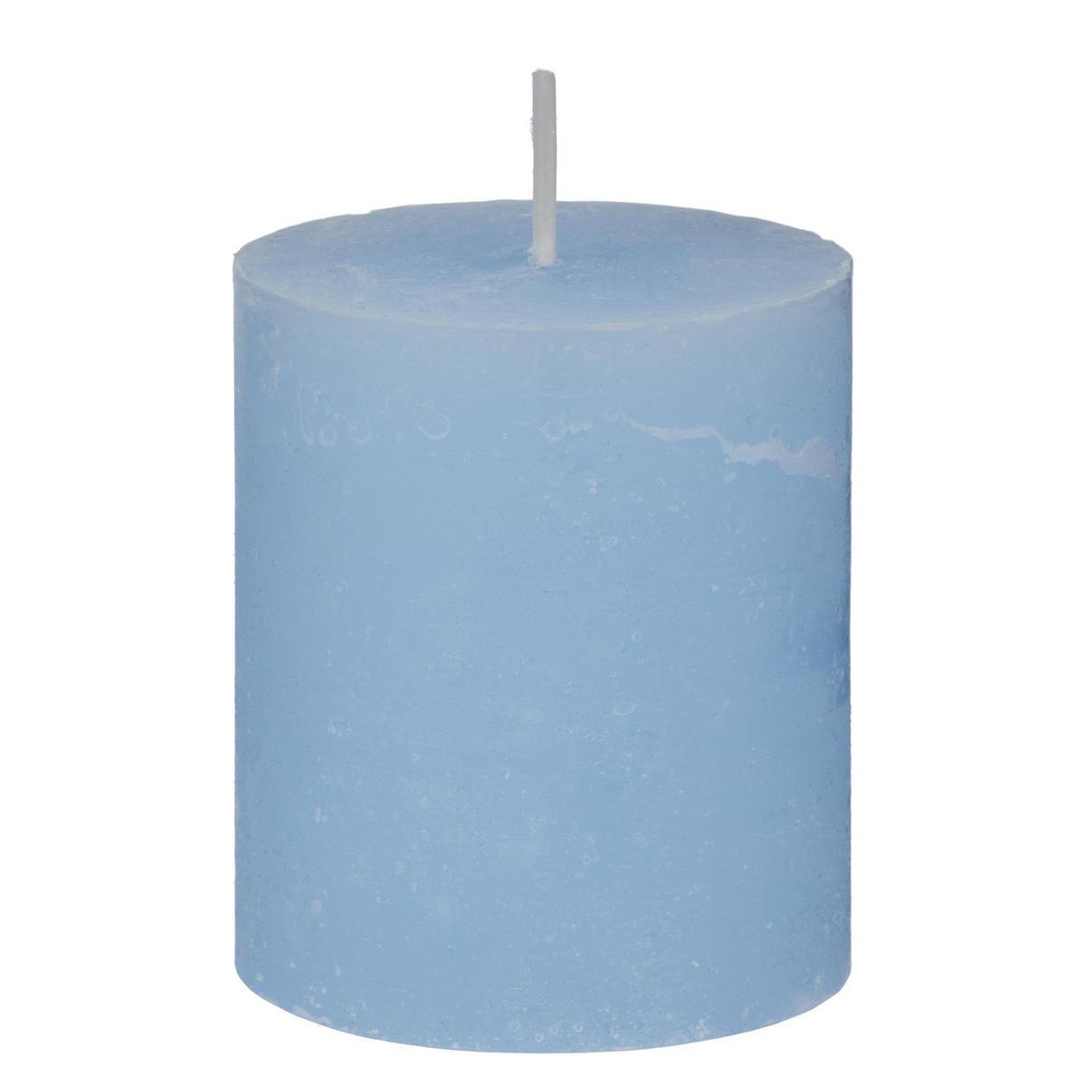 STUMPENKERZE (12er-Set) Rustic Ø6,8 x 13 cm - Hellblau, Paraffin (7/8/7cm) - Butlers