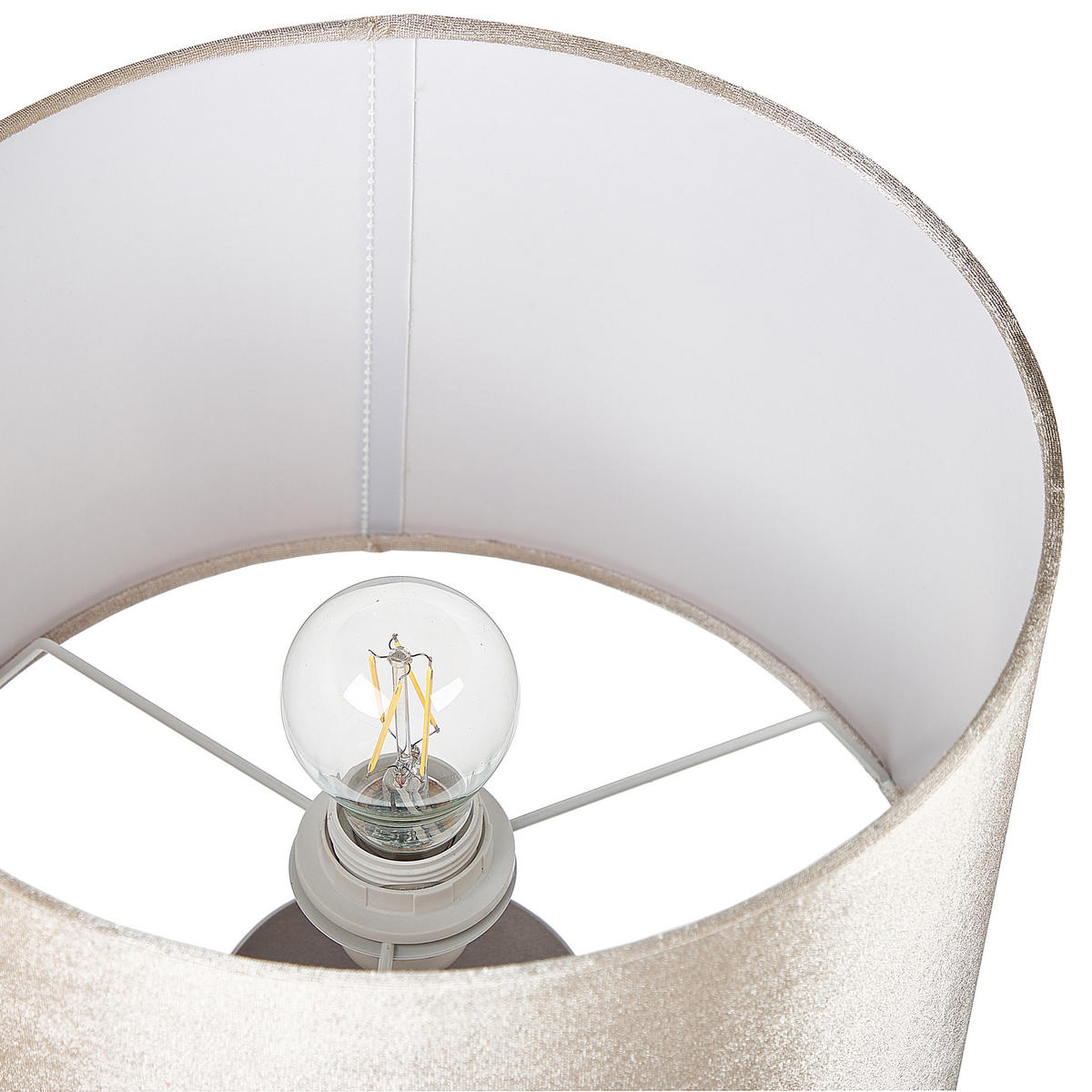 TISCHLAMPE Sankuru 30/30/50 cm - Goldfarben, Keramik (30/30/50cm) - Beliani