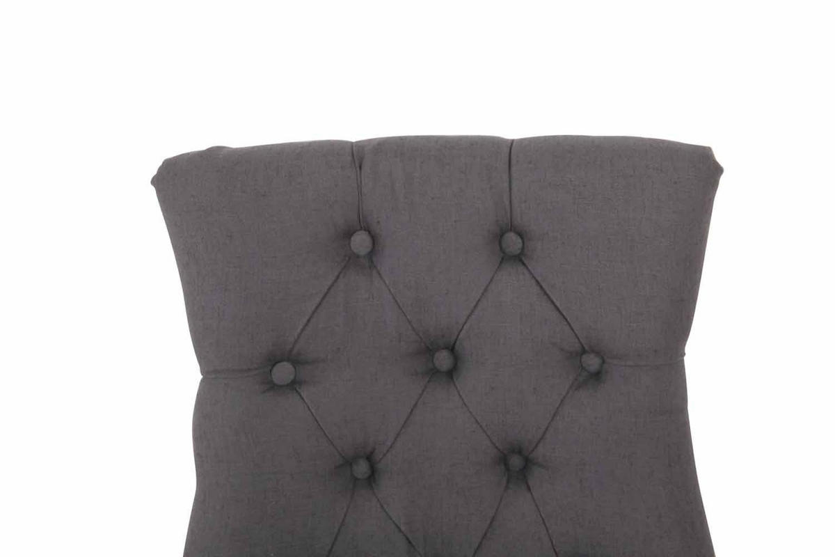 WOHNZIMMERSTUHL Stoff dunkelgrau - Dunkelgrau/Naturfarben, Holz/Textil (55/92/58cm) - CLP