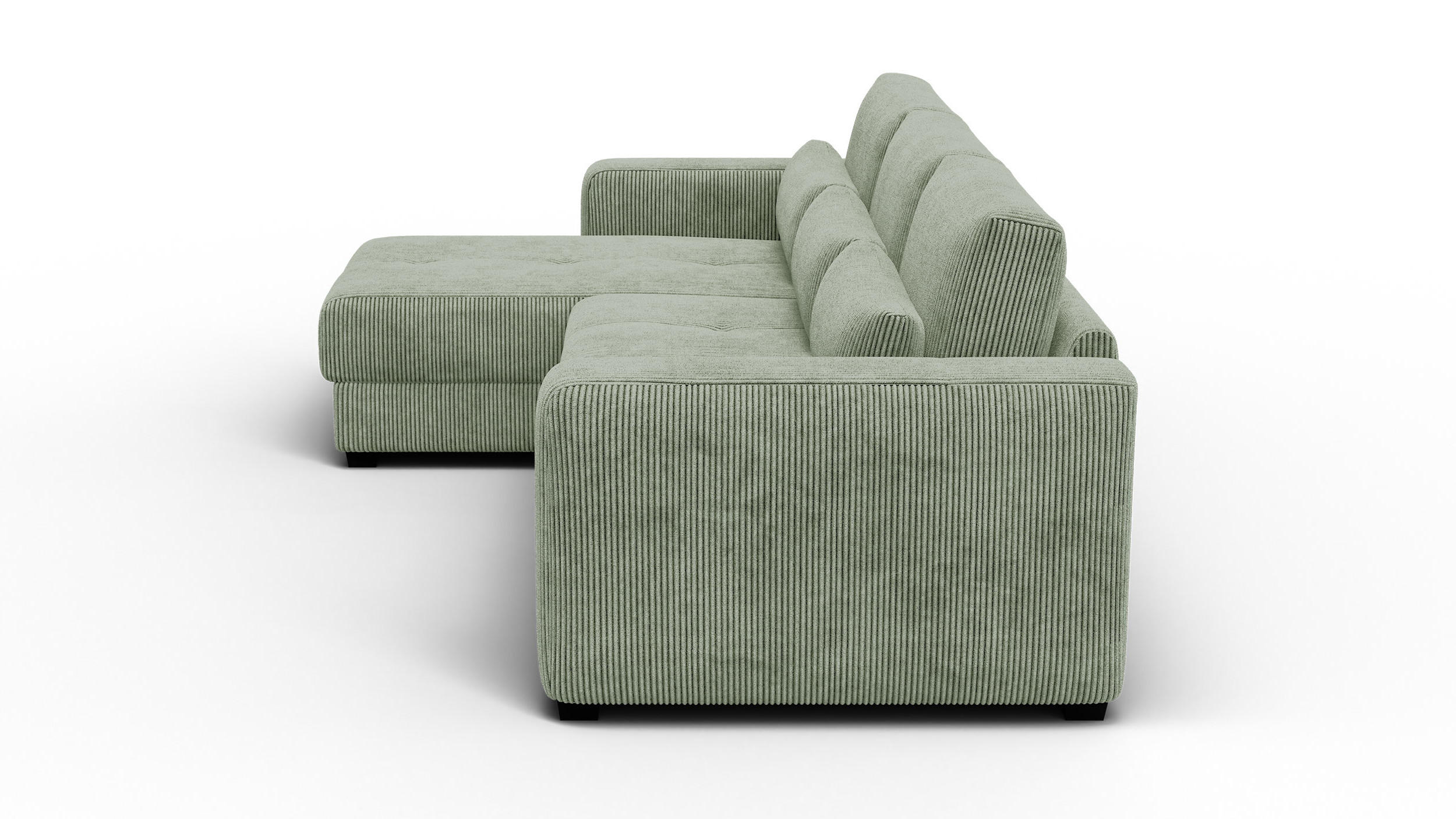 Wozimo Ecksofa Salbeigrün 295x172 cm