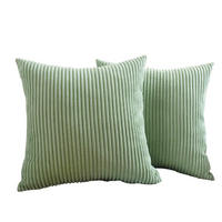 KISSENHÜLLE Plüsch Grün 45*45cm - Hellgrün, Textil (45/45cm) - Kaket
