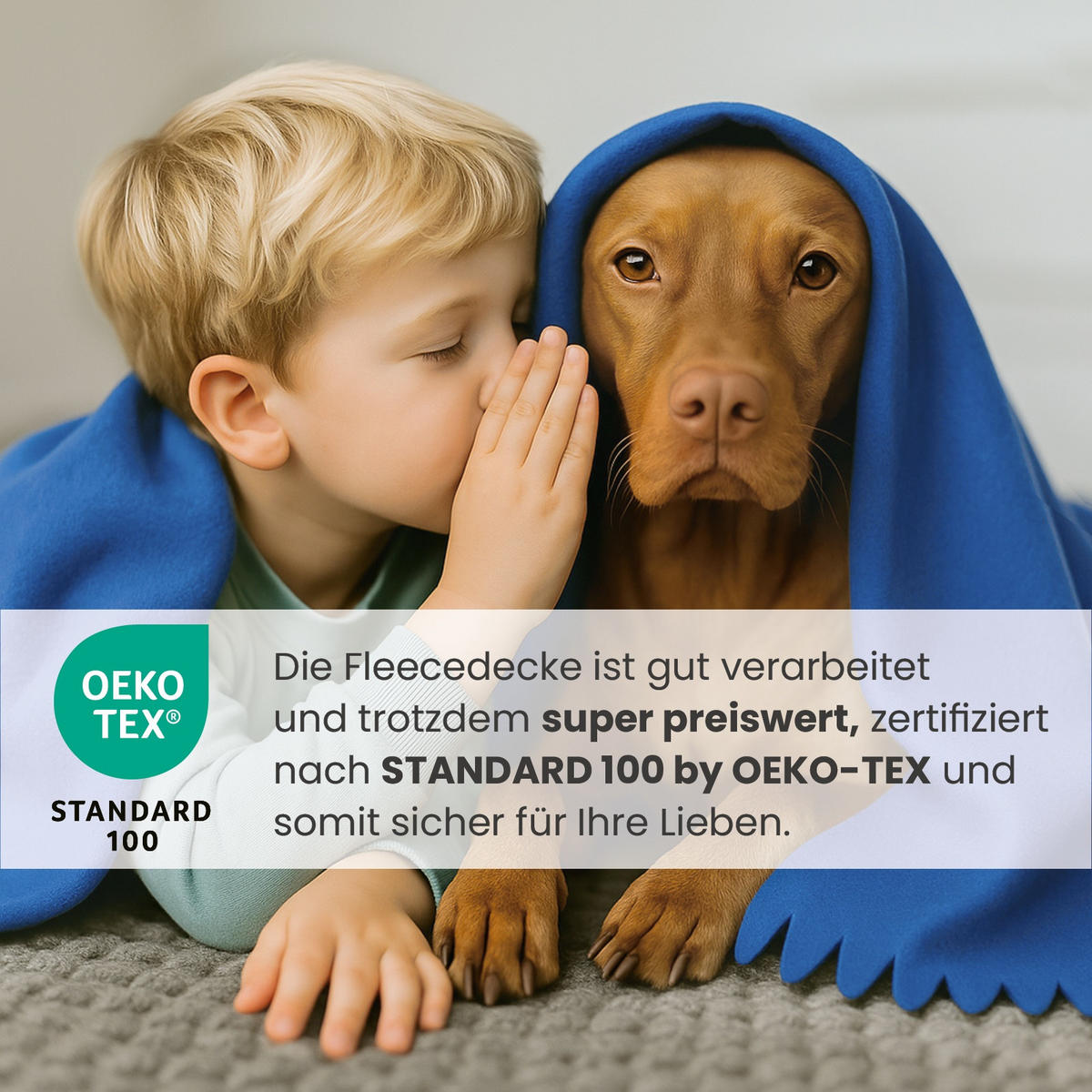 FLEECEDECKE WAVE 16er Set blau 120/160 cm Wellenrand Anti-Pilling - Blau, Textil (120/160cm) - wometo